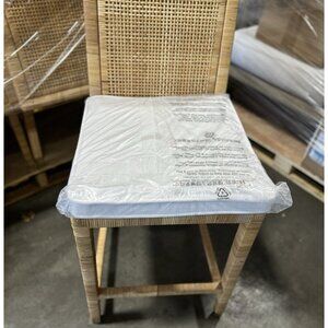 NEW Serena & Lily Balboa Rattan Dining/Counter Cushion-Perennials White